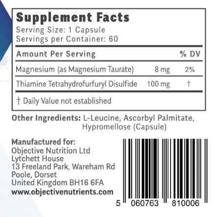 Thiamax Supplement Facts
