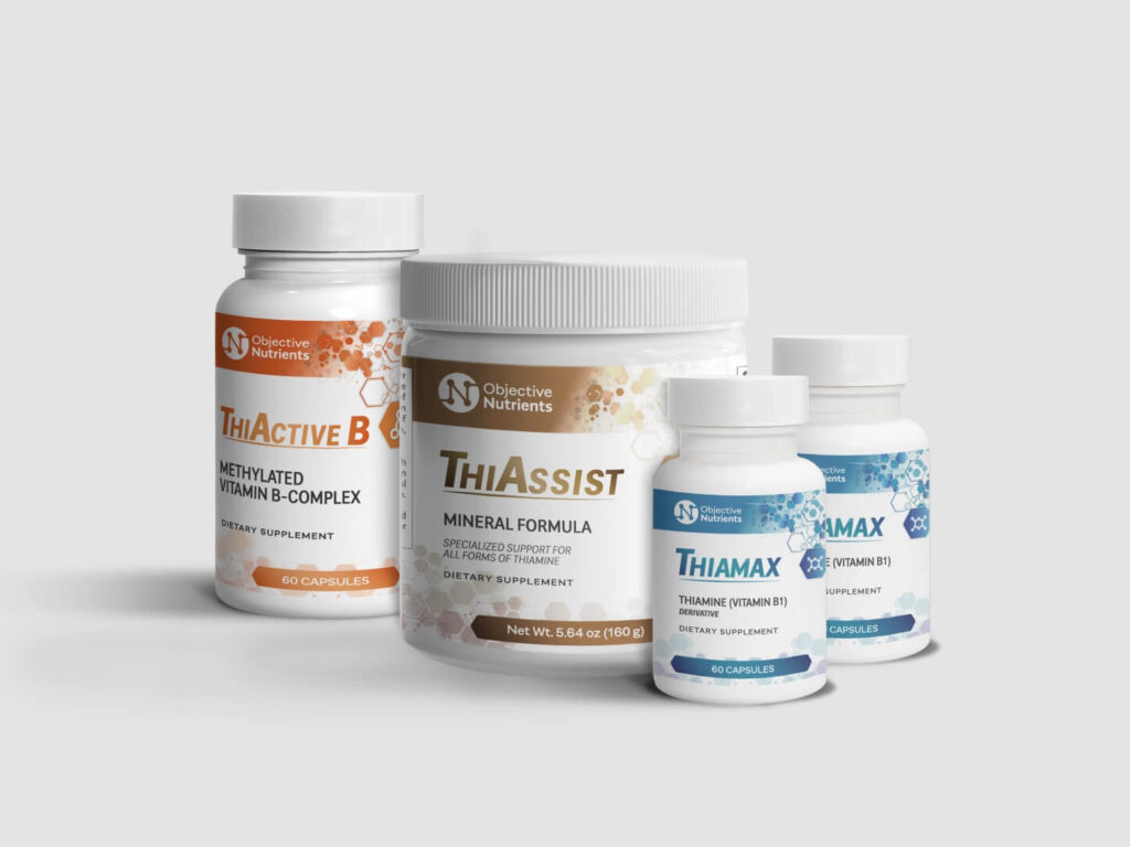 Image of bundled products which includes Thiamax, Thiassist and ThiActive B